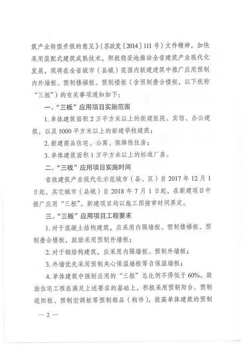 江蘇：新建建筑應(yīng)用預(yù)制內(nèi)外墻板預(yù)制樓梯板預(yù)制樓板相關(guān)要求！(圖2)